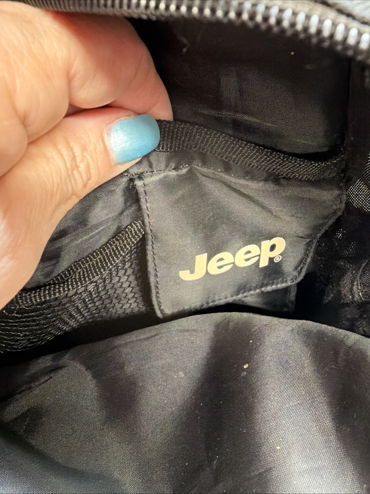Jeep Mini Backpack Black Gray 12″ x 10″ Small Travel Bag Interior Pockets Logo
