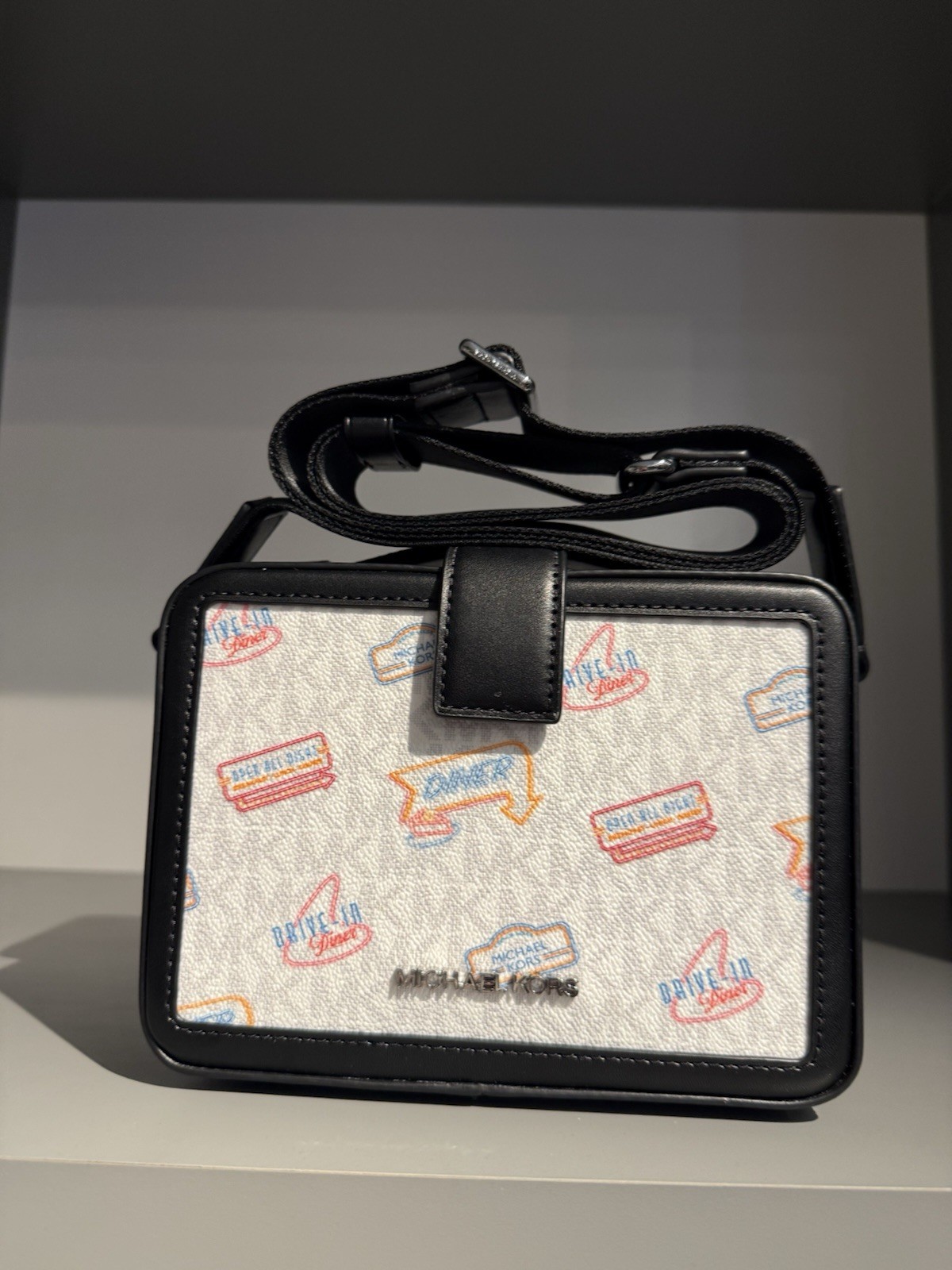 Michael Kors Cooper Lunch Box Crossbody Bag Optic White