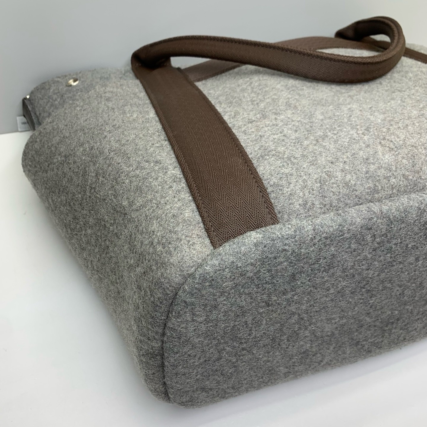 Hermes Pre-Owned Authentic Groom Bag Storage bag Satchel Grey 39*32*16cm