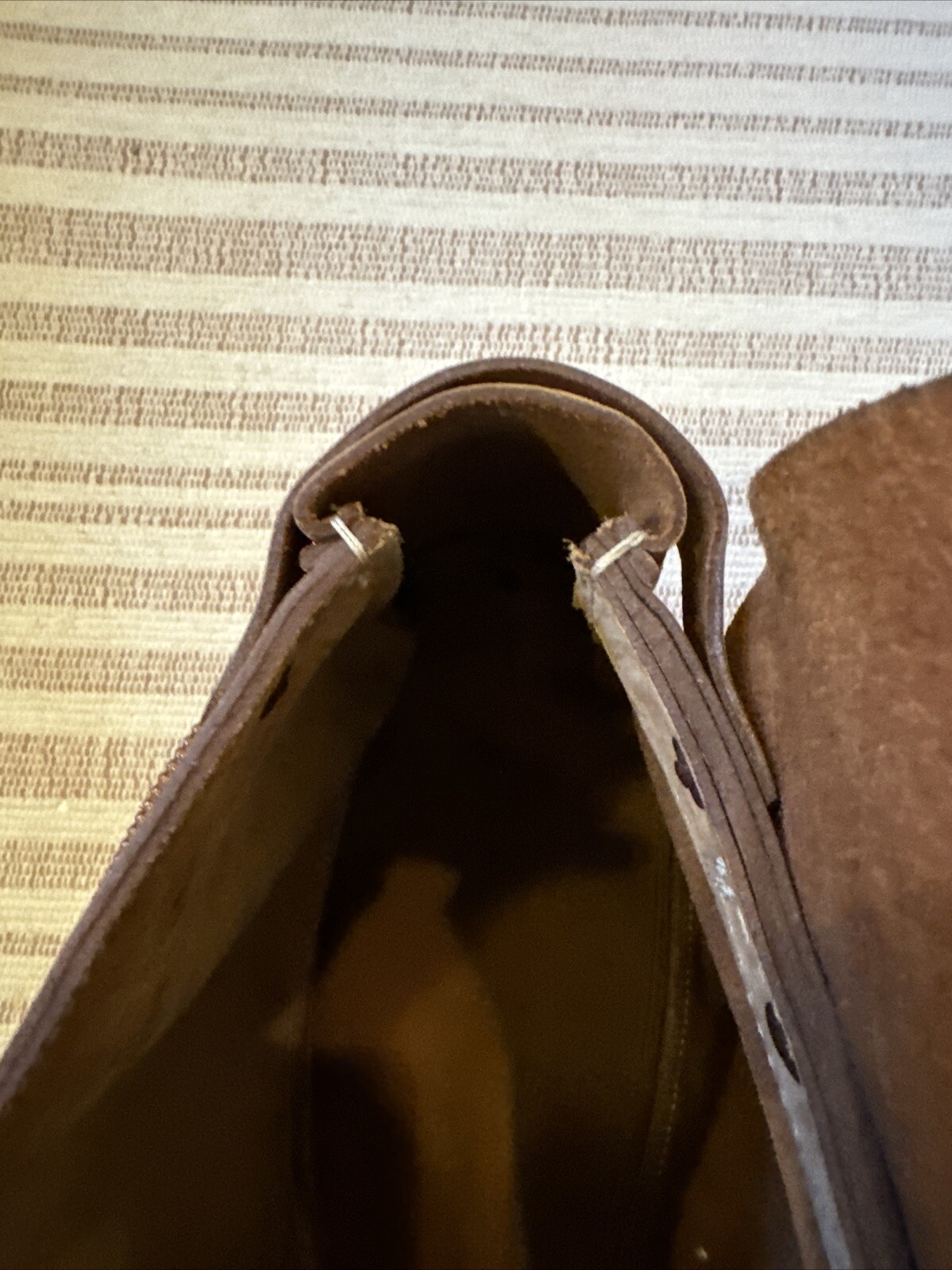 McGuire Nicholas Two Tone Leather Messenger Bag VGUC