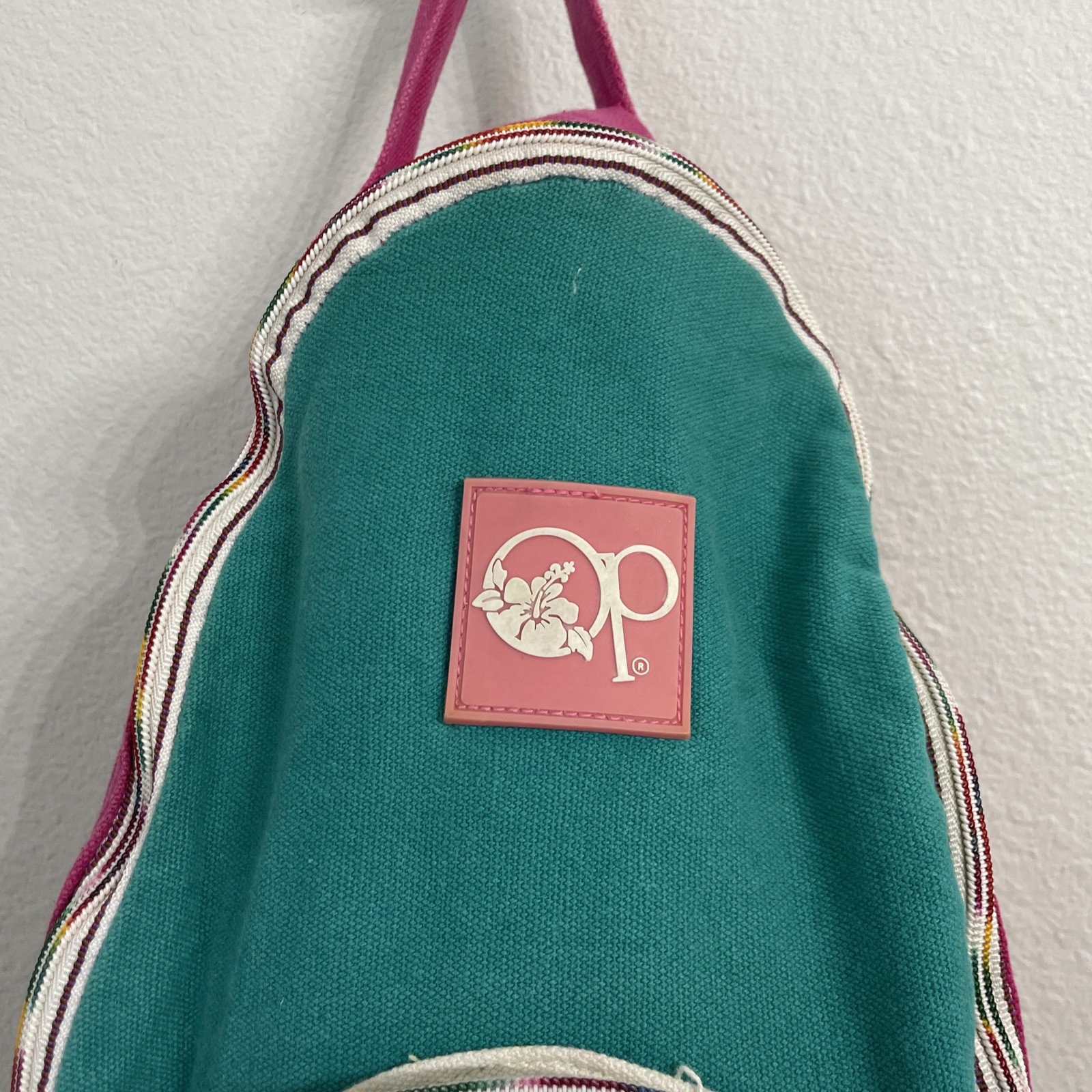 Vintage Ocean Pacific Backpack 90’s Teal Pink White
