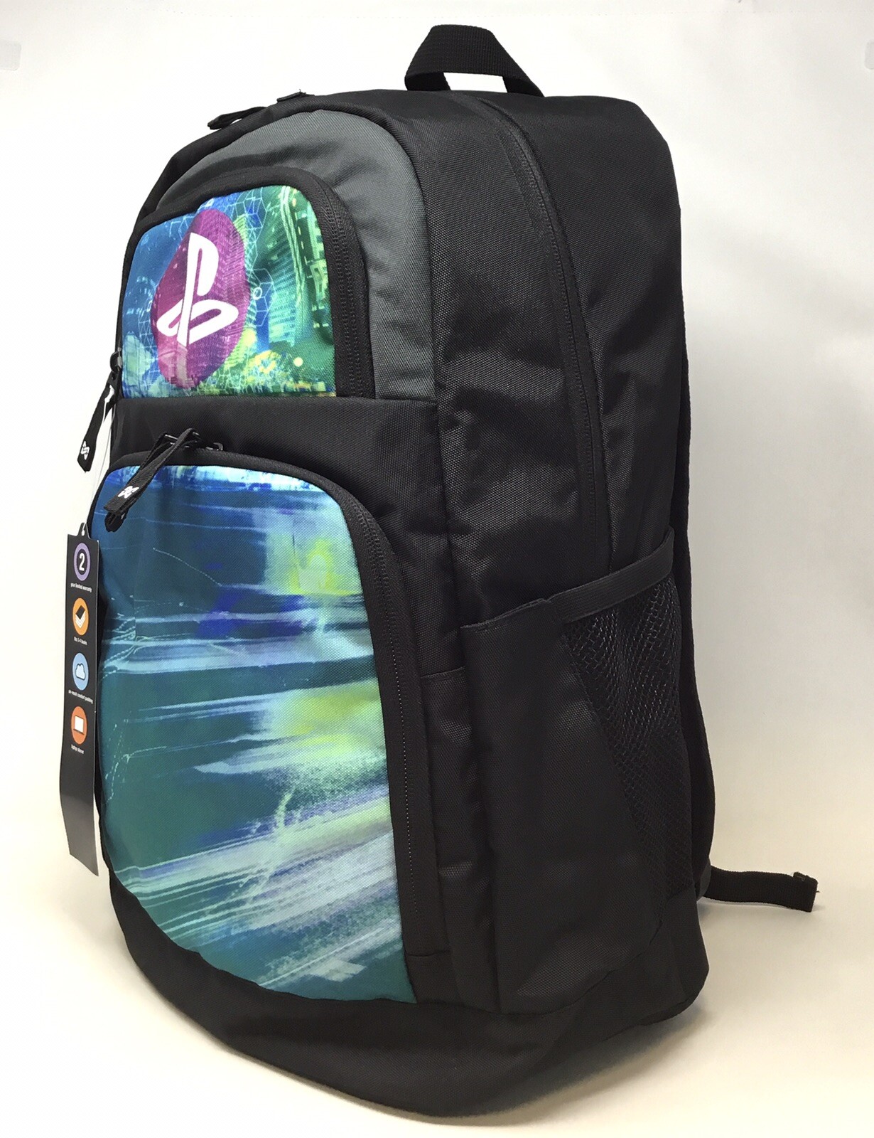PlayStation Laptop Backpack Officially Licensed, Black/Multicolor NEW FREE SHIP