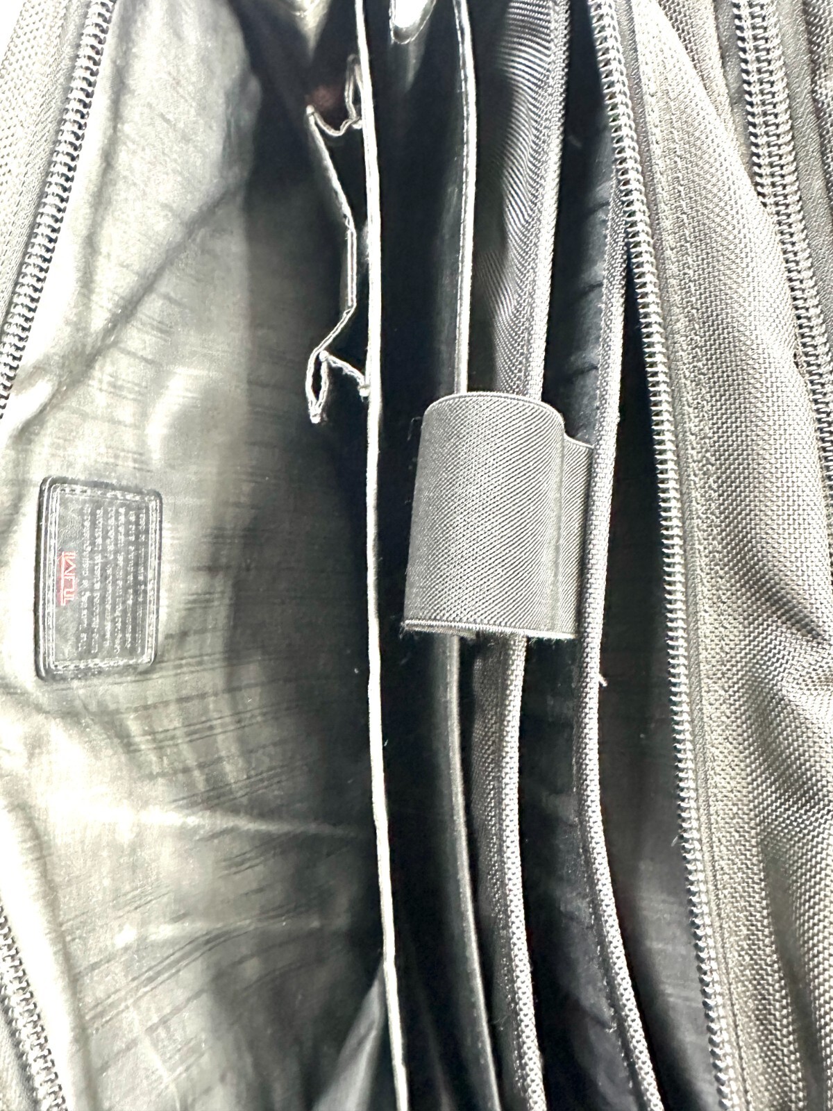 Tumi Black Ballistic Canvas Expandable Large Attaché Briefcase Laptop Bag Office