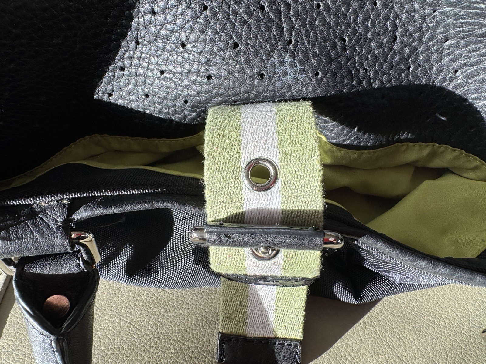 cole haan trinity Leather And Nylon Duffle Bag Vintage Dome Shaped : Clean