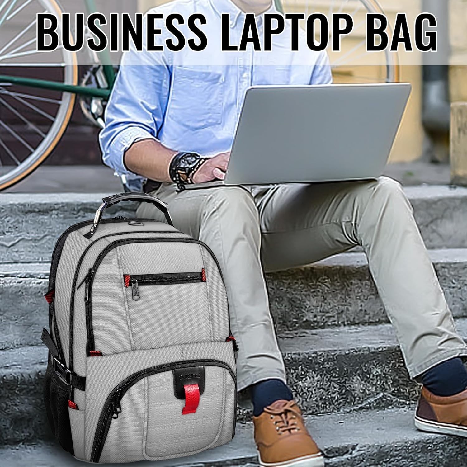 50L Extra Large Travel Backpack for 17-inch Laptops | Water Resistant & USB Port