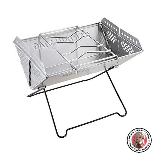 NEW Captain Stag UG-48 Barbecue Stove Grill Bonfire Stand V-Shaped Smart