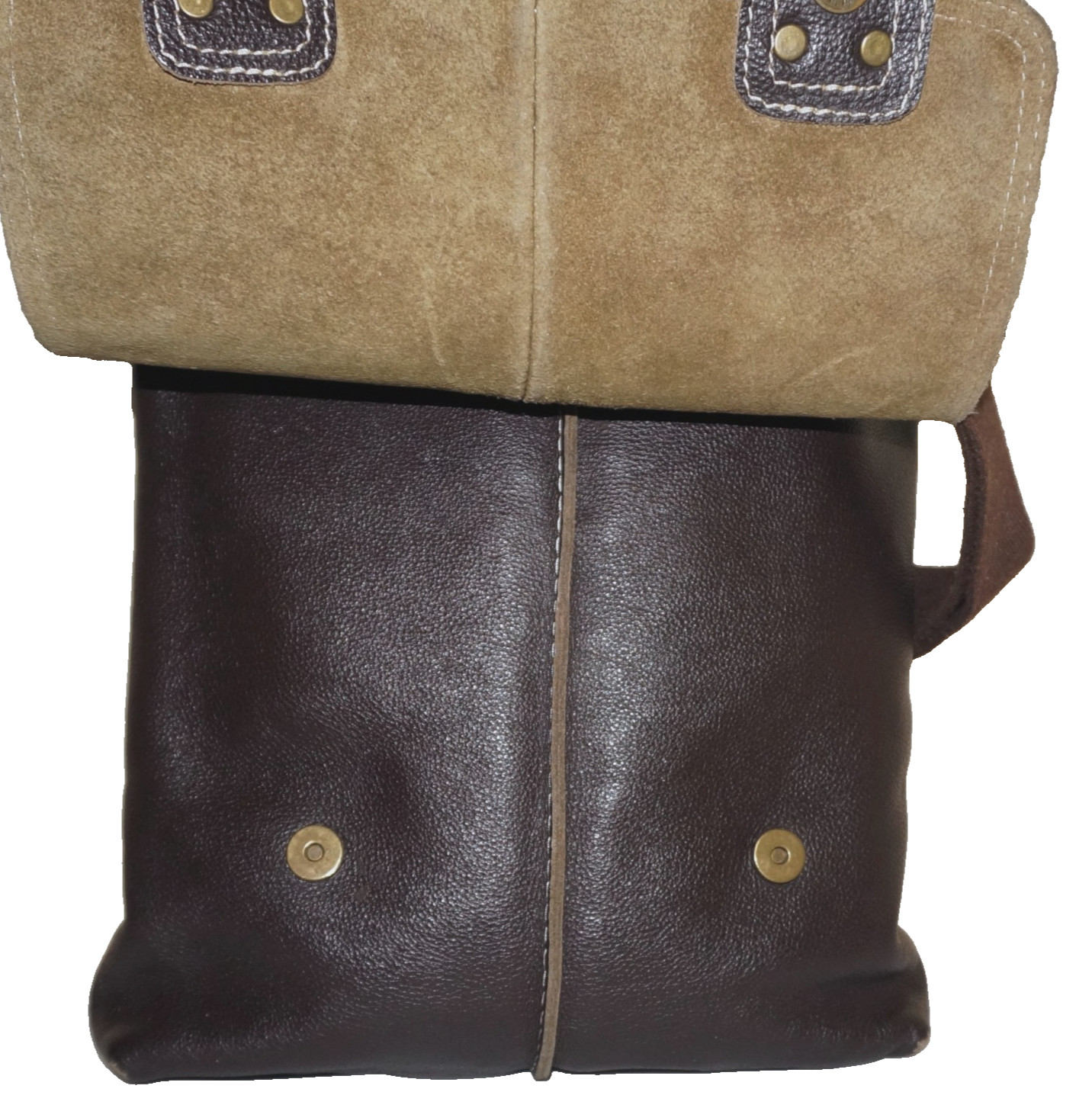 Vintage WILSONS LEATHER Dark Brown Leather Crossbody Bag 15×11 *WEAR