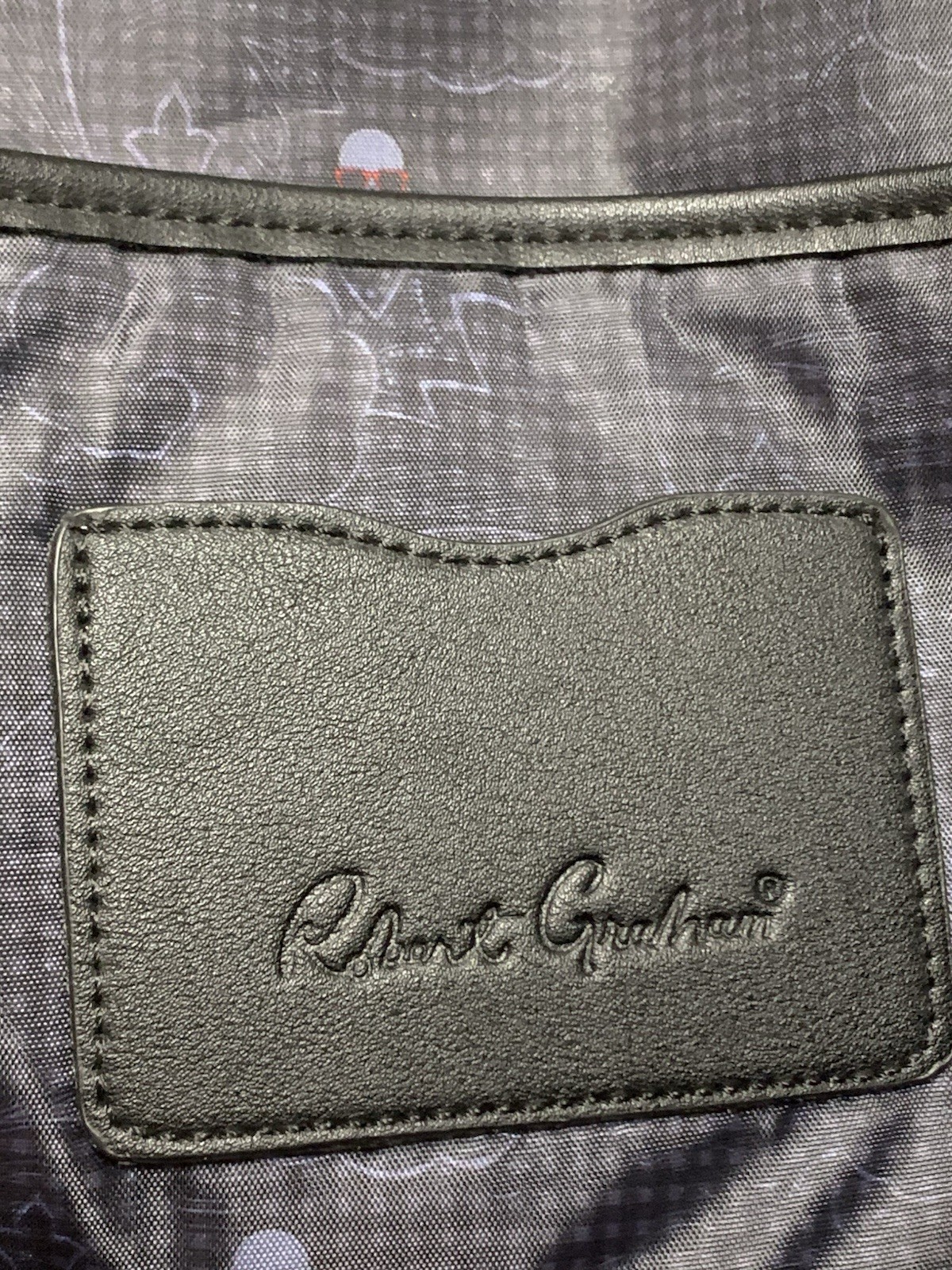 Robert Grahm Black Camo Skull Travel Backpack Bag Designer Rare