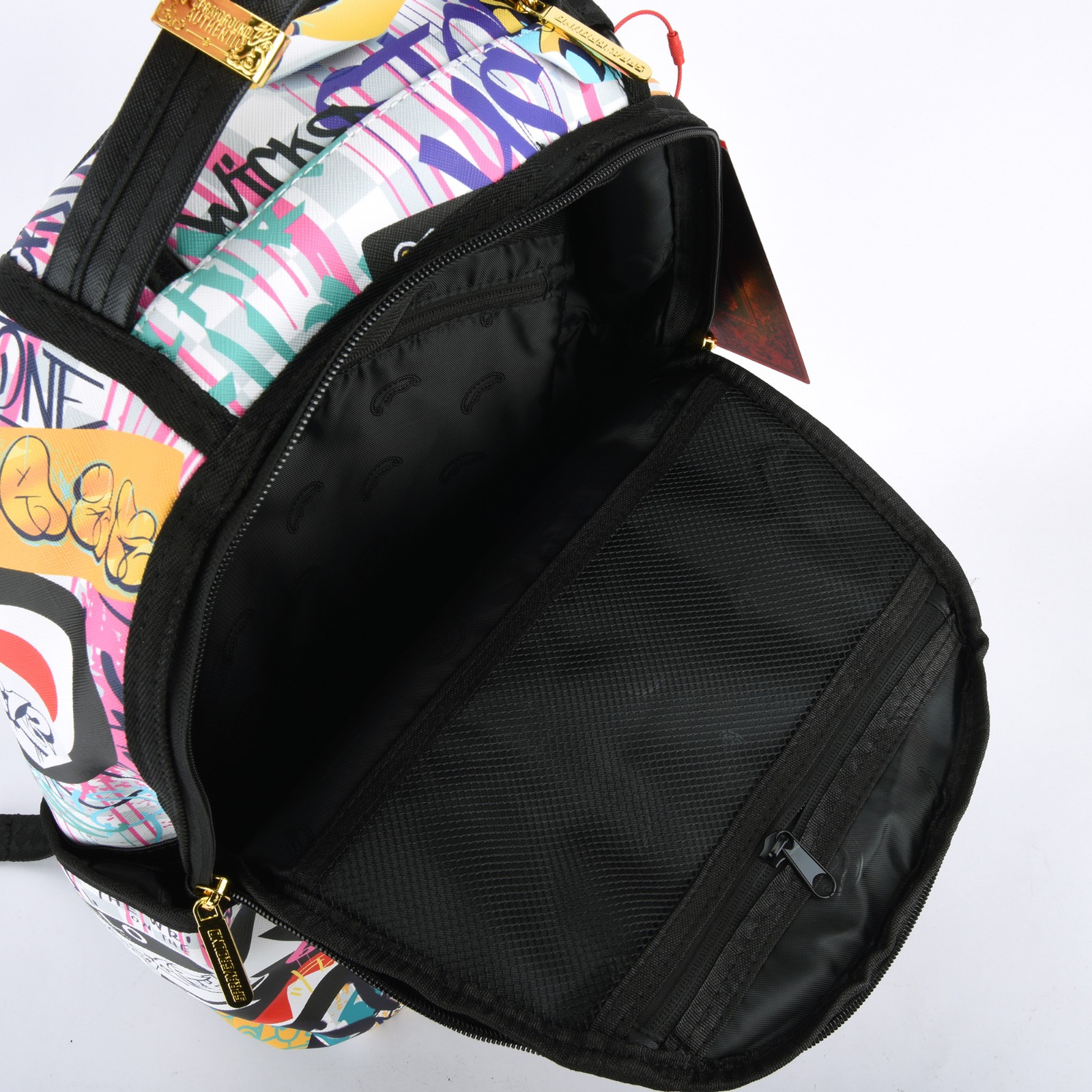 Sprayground Shark Poetry Create Another Day Dlxsv Backpack Zippered Graffiti