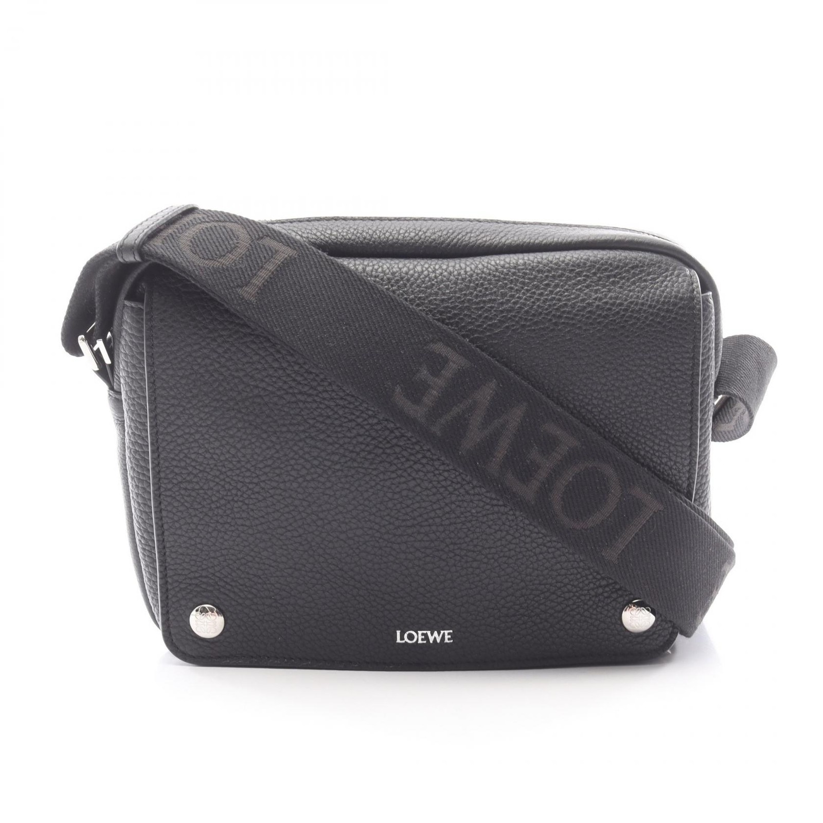 LOEWE Pebble Messenger Medium Shoulder crossbody Bag BANBA73X051100 leather BK