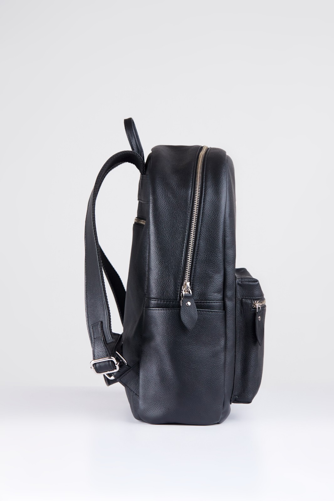 Bellish Altair Backpack Black Genuine Leather Polyester Lining Stylish Carry Bag
