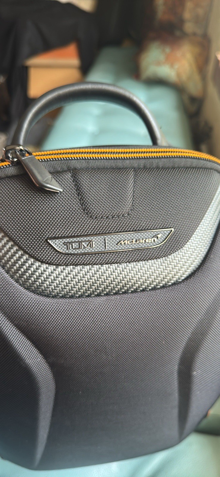 TUMI McLaren Black Zip Backpack Top Handle Adjustable Strap Unisex Adults