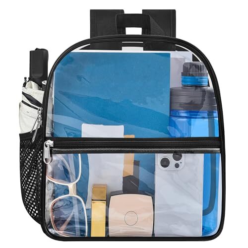 Clear Stadium Backpack 12x6x12 Small Clear Bag Stadium Approved Great for Gam…