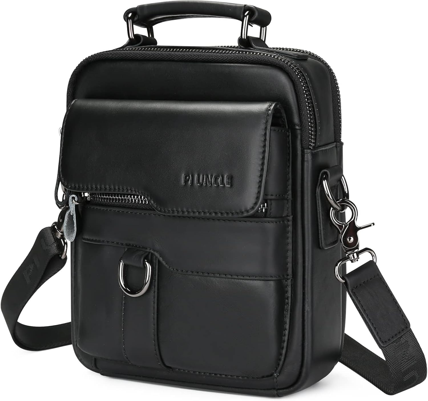 Genuine Leather Shoulder Bag for Men Crossbody Bag Small Leather Messenger Brief