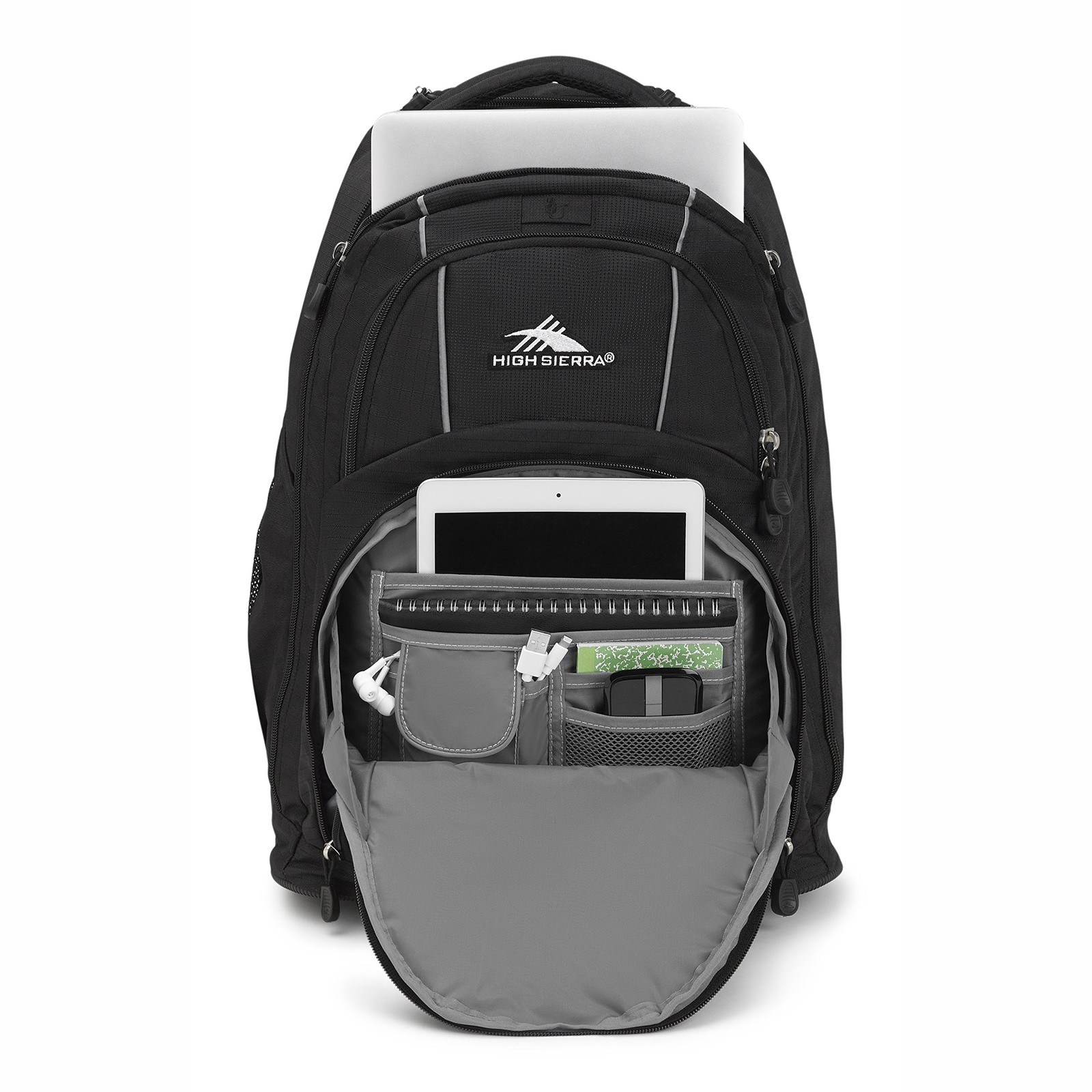 Freewheel Wheeled Laptop Backpack, Black, 20.5 x 13.5 x 8-Inch