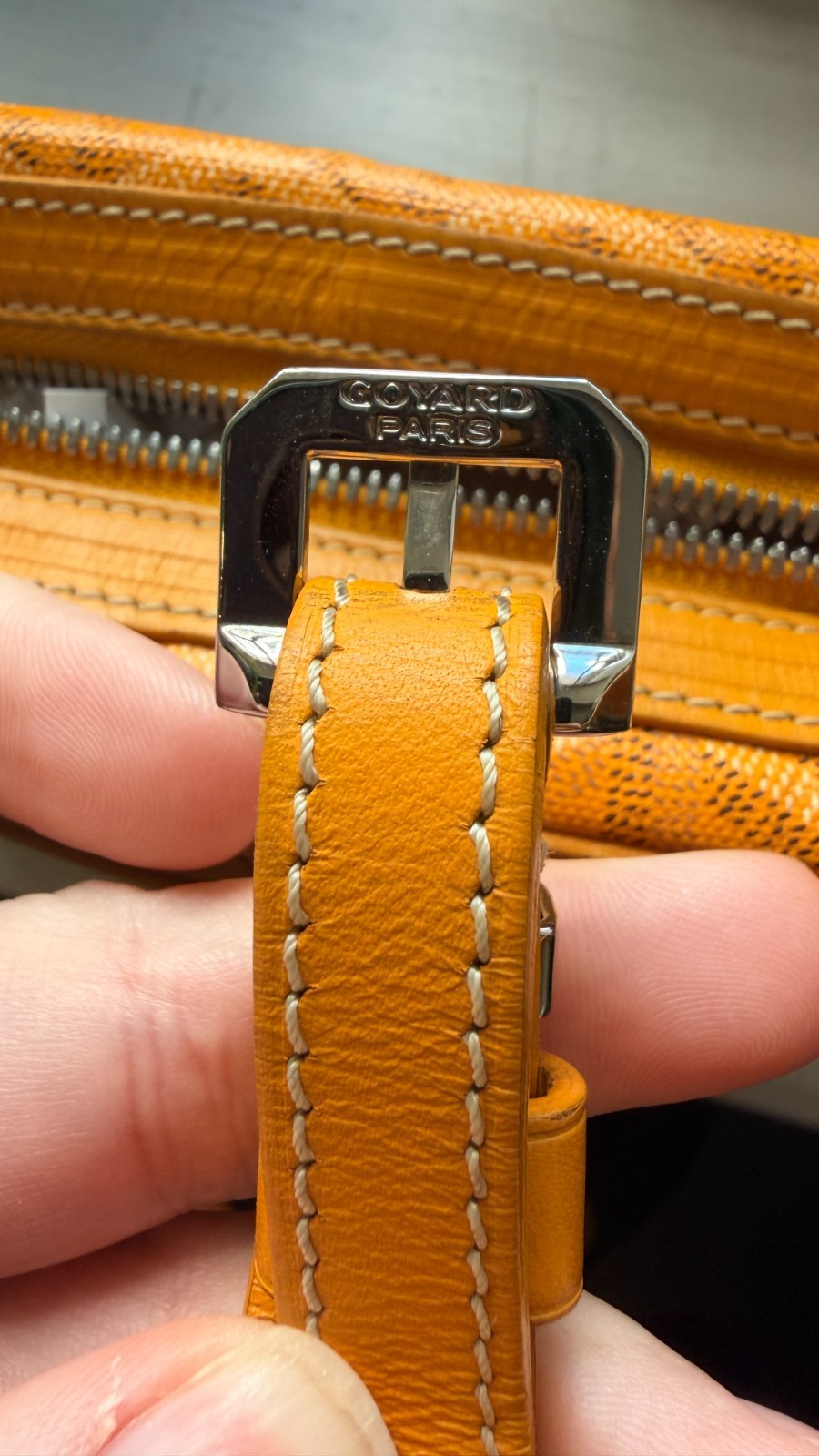 AUTHENTIC GOYARD YELLOW CAP VERT CROSSBODY BAG WITH C.O.A