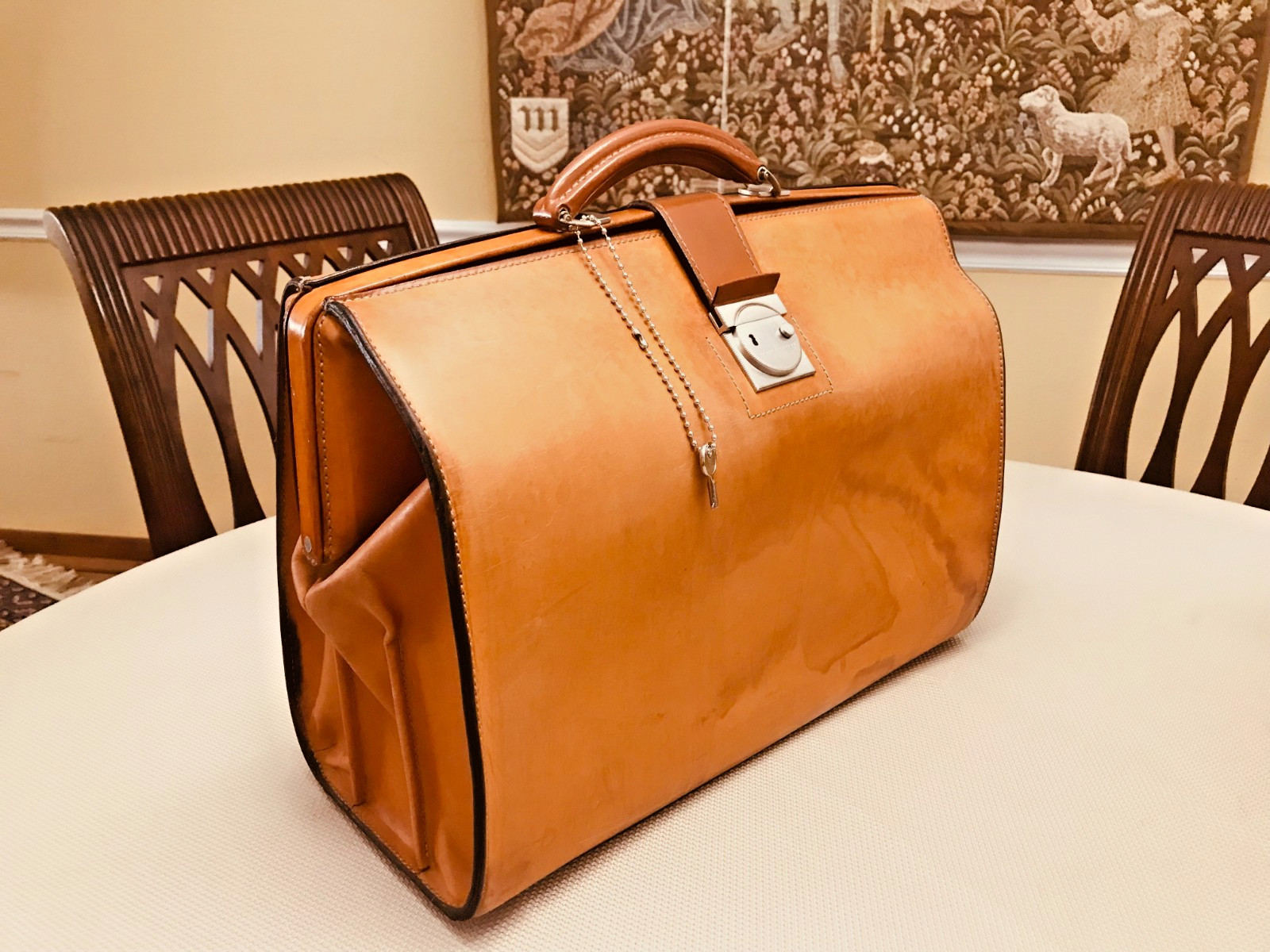 TANNER KROLLE “Bailey’s Case” Bridle Leather Briefcase / Lawyer Bag – ENGLAND