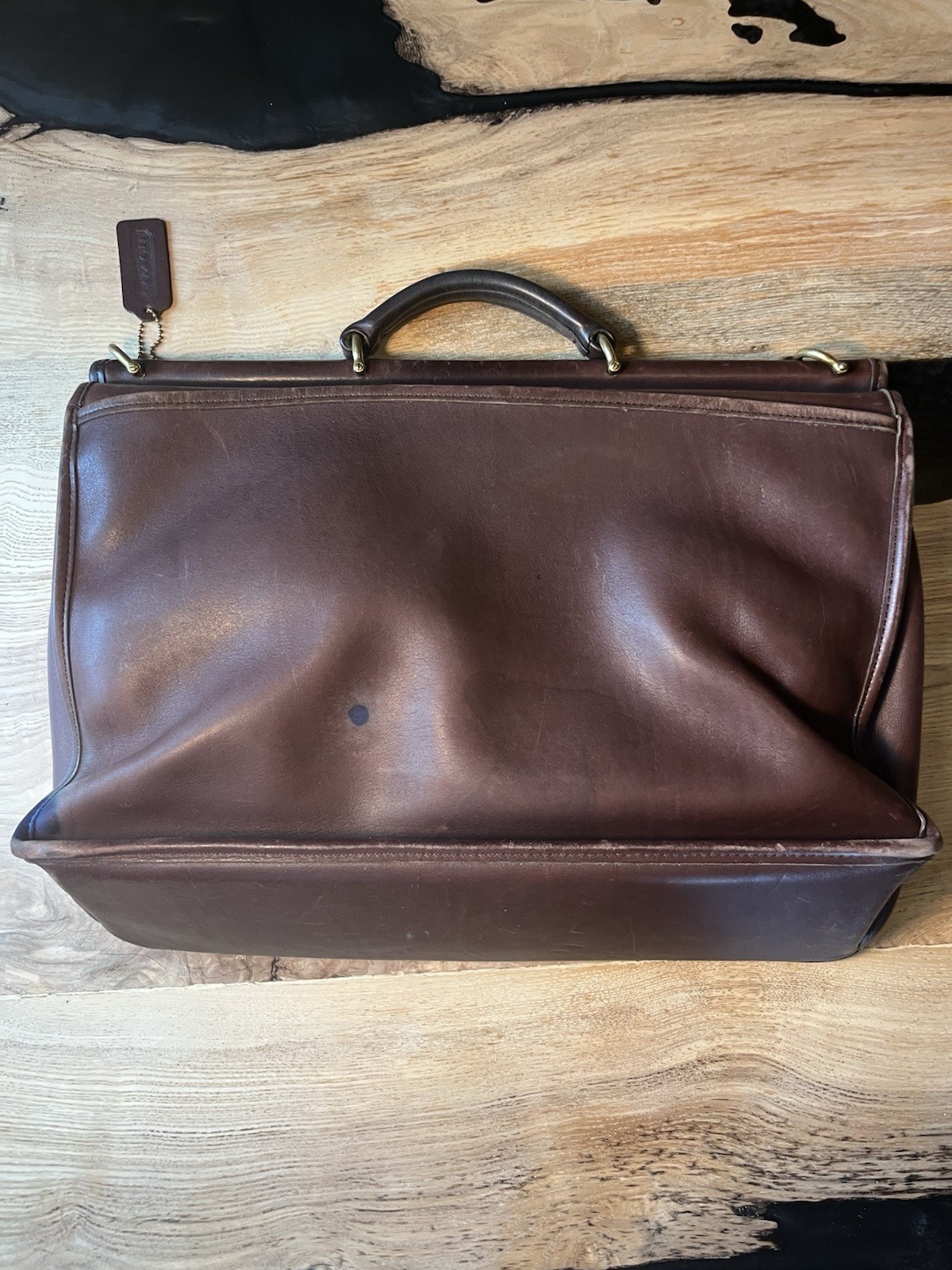 Coach Metropolitan Messenger Bag Briefcase Brown Leather Authentic Vintage