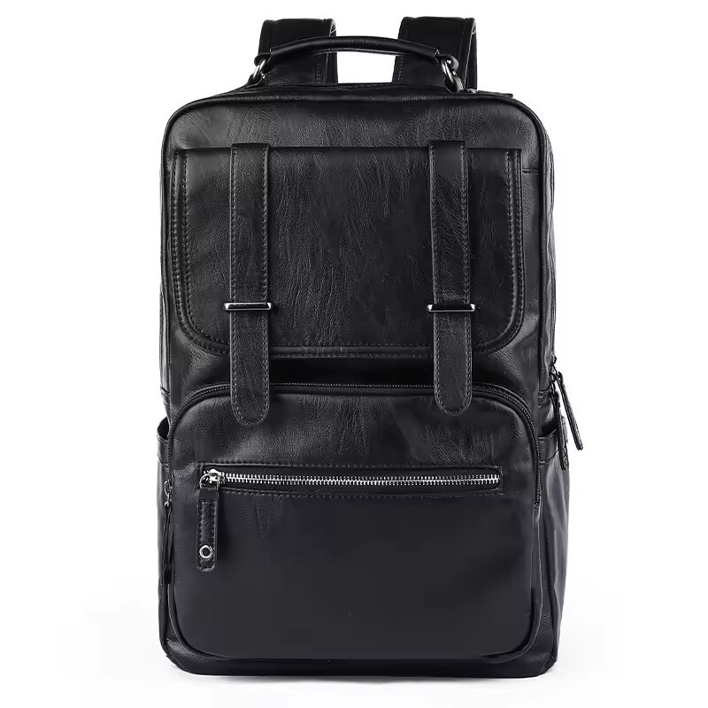 Waterproof Unisex Bag PU Leather Travel Backpack SchoolBag outdoor Men Mochila