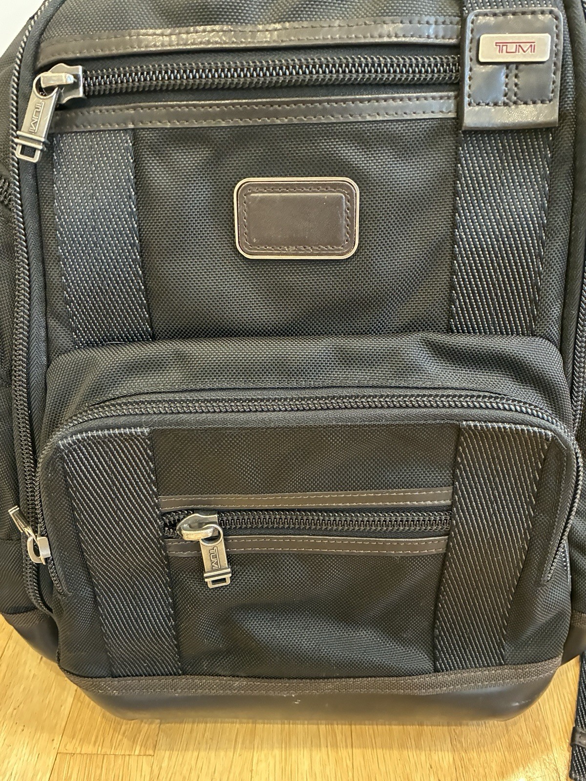 TUMI 222382HK2 Alpha Bravo Kingsville Backpack Black Brown Original Luggage Tag