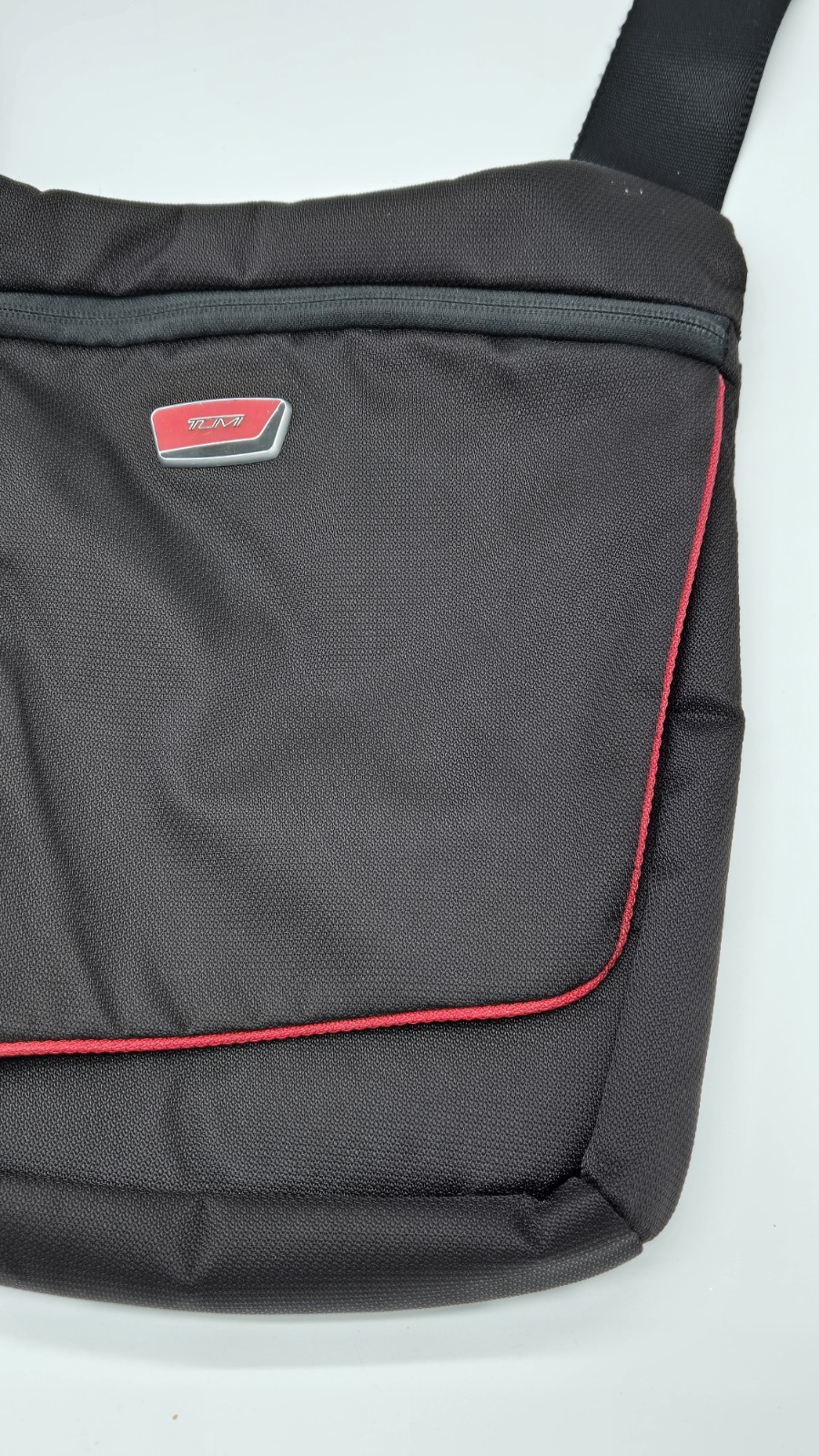 Tumi X Ducati Crossbody Messenger Bag Black W/ Red Accents Limited Edition READ
