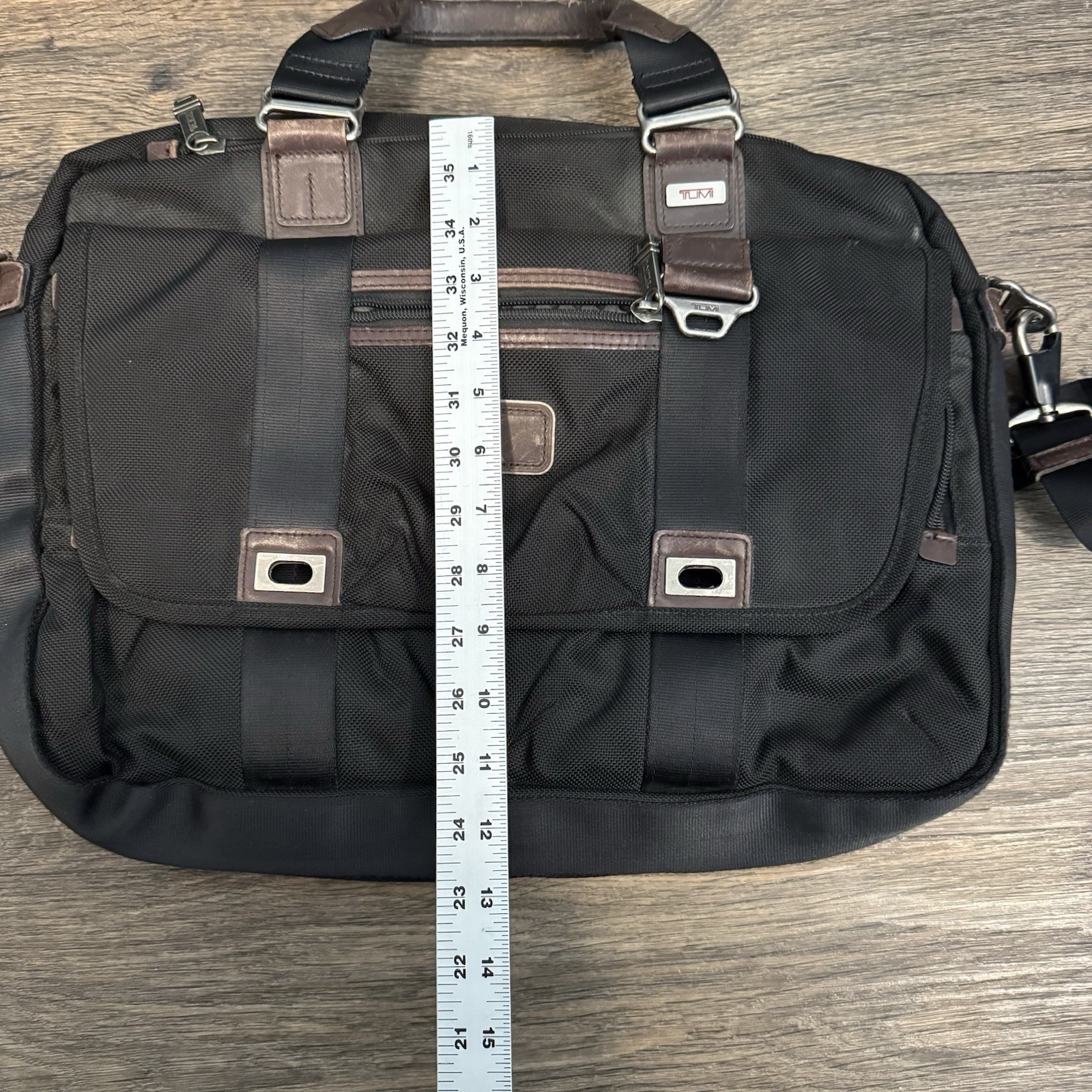 Tumi Alpha Bravo Pinkney Flap Brief Case 2-Way Hand Shoulder Messenger Bag