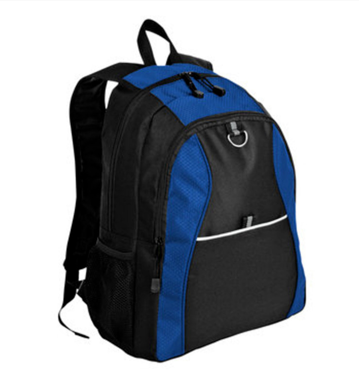 Port Authority Contrast Honeycomb Backpack School Bookbag – 3 Color Options
