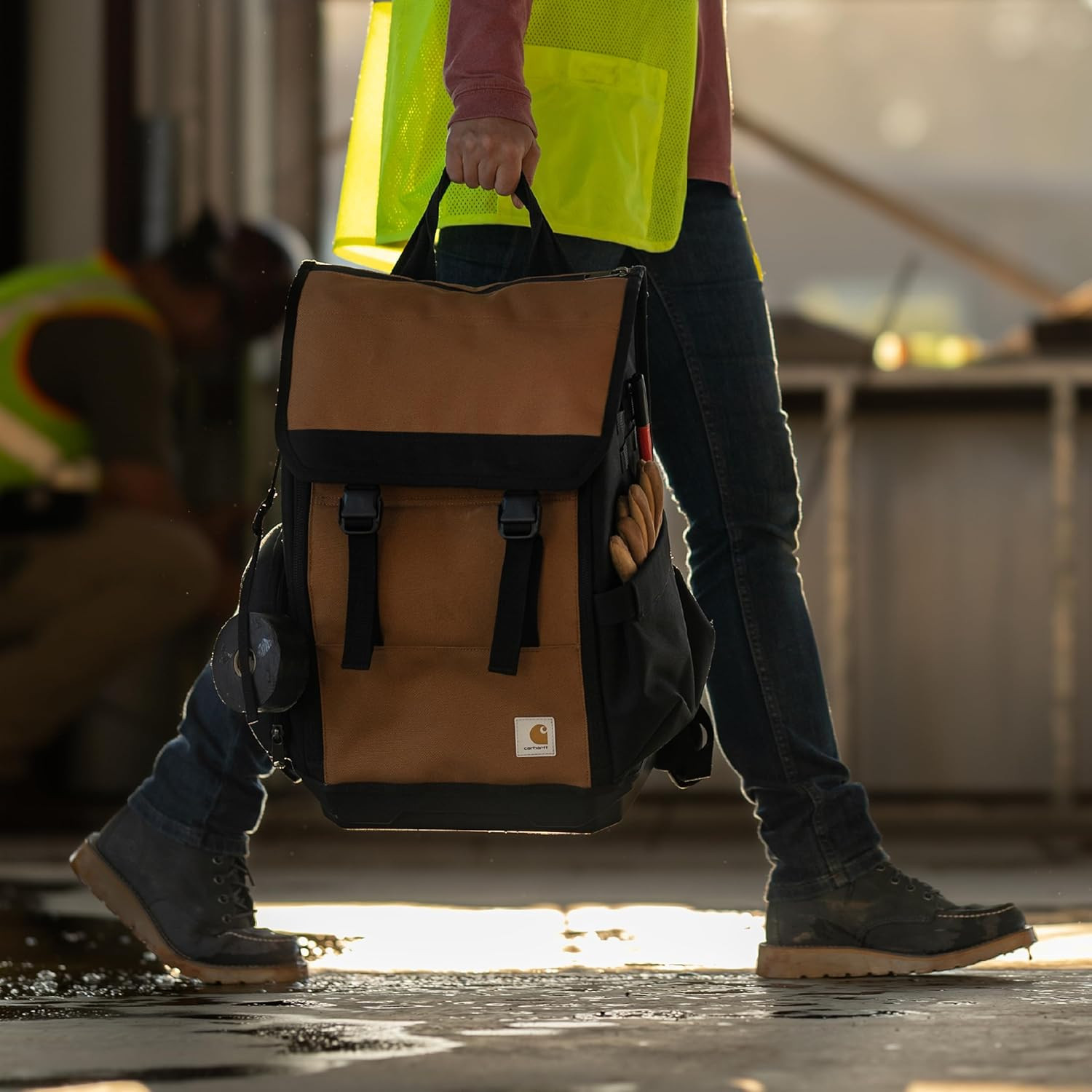 Mens Station Tool Bag W/Adjustable Shoulder Straps, Durable, Water-Resistant Too