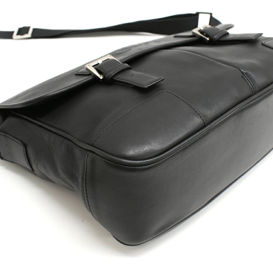 LOEWE Crossbody Messenger Shoulder Bag 311.15.042 Leather Embroidery Anagram