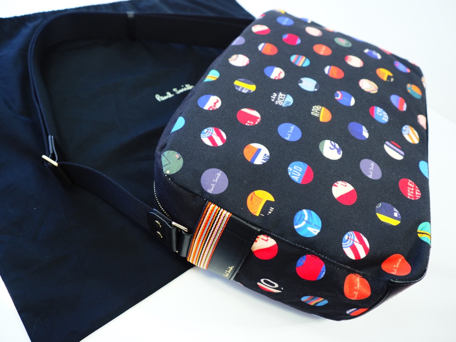 Paul Smith Bag Messenger Crossbody Laptop Colourful Bike Cycling Jersey Dots New