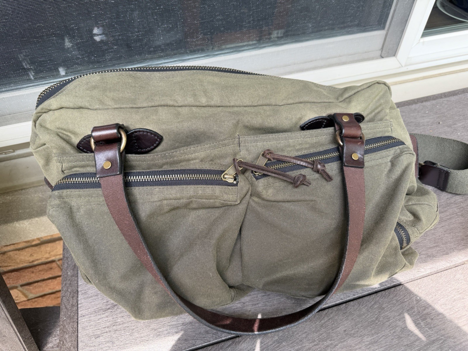 Filson 48-Hour Tin Cloth Duffle Bag | Made In USA | Otter Green | Rare
