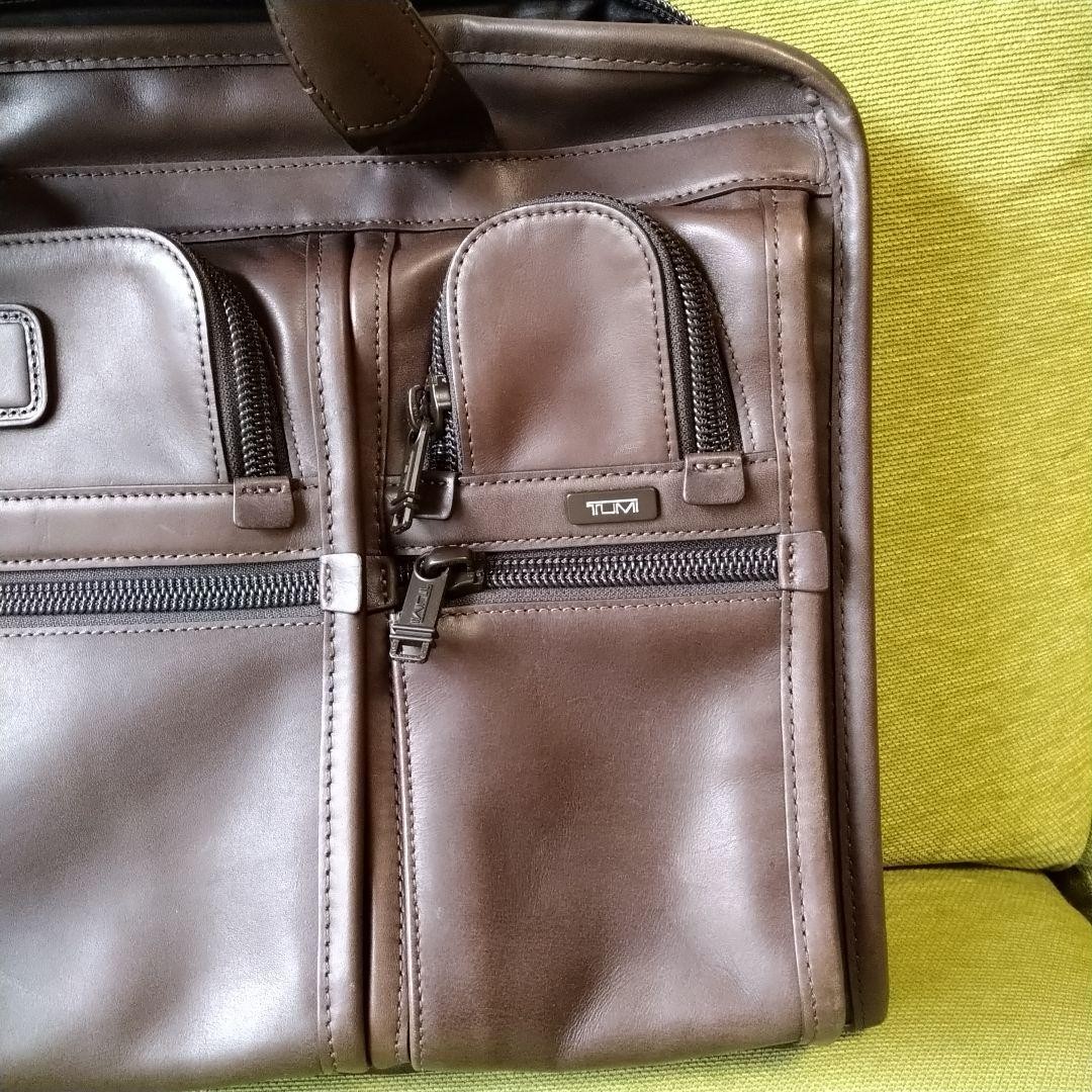 TUMI Genuine Leather Business Bag Brown 32.5cm x 42cm x 12cm