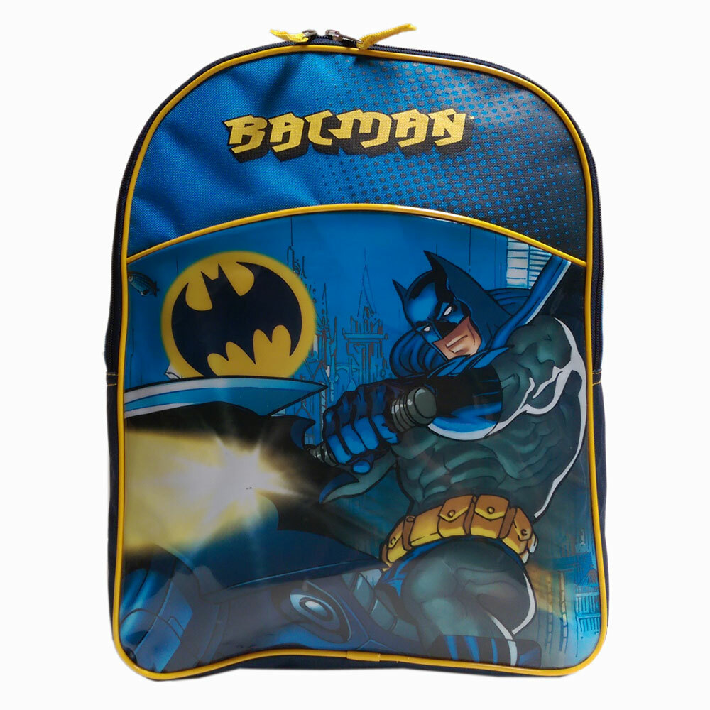 DC COMICS 16″ Large Backpack BATMAN Kids Boys Toy Travel School Gift Book Bag NW