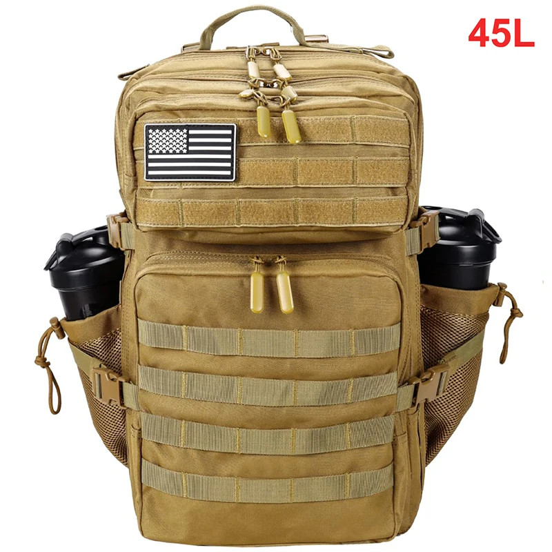 45L Tactical Backpack Waterproof Outdoor Hiking Camping Survival Travel Bag