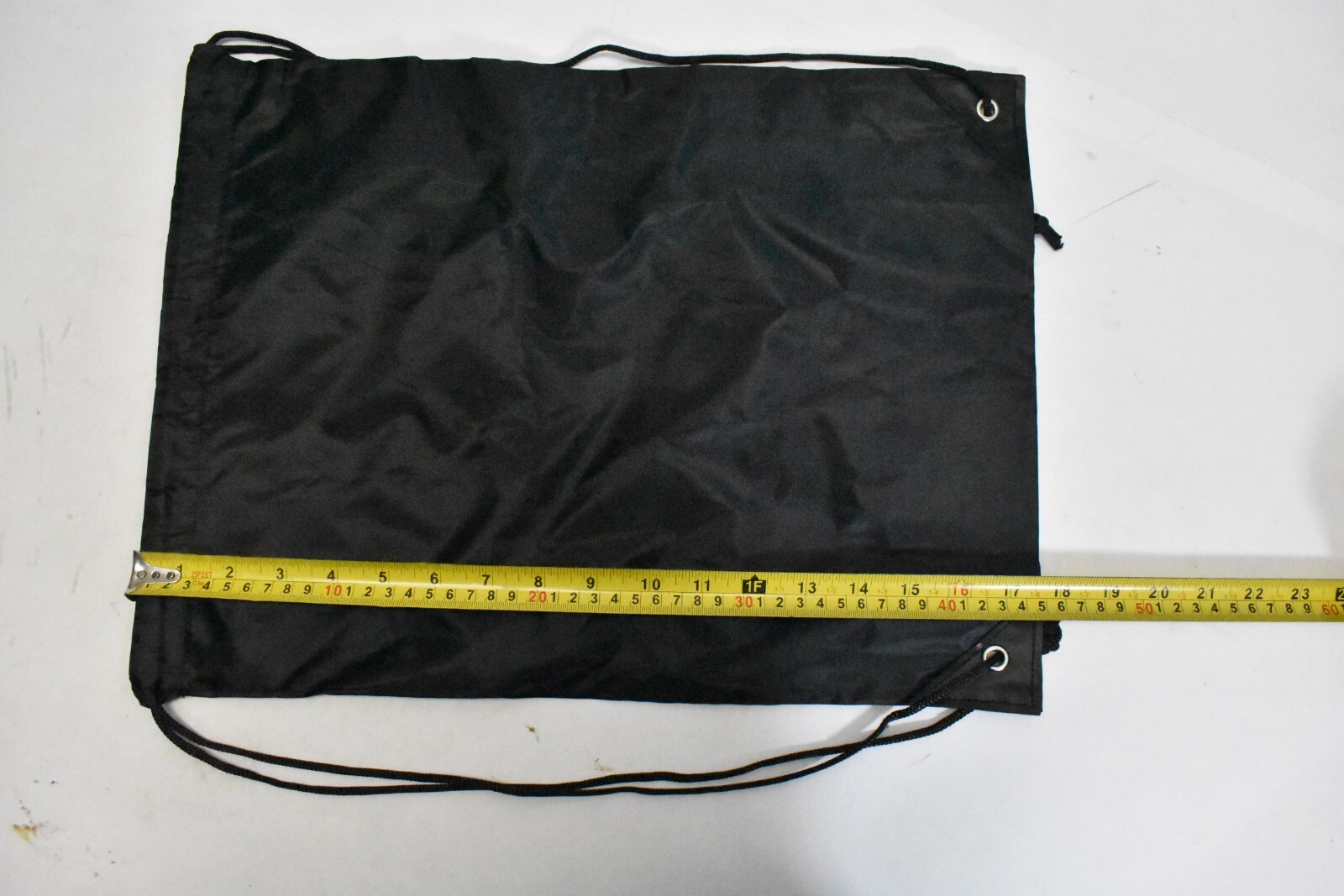 Polyester Drawstring Backpack Pull String Athletic Black Lot Of 10 17.5″ x 13″