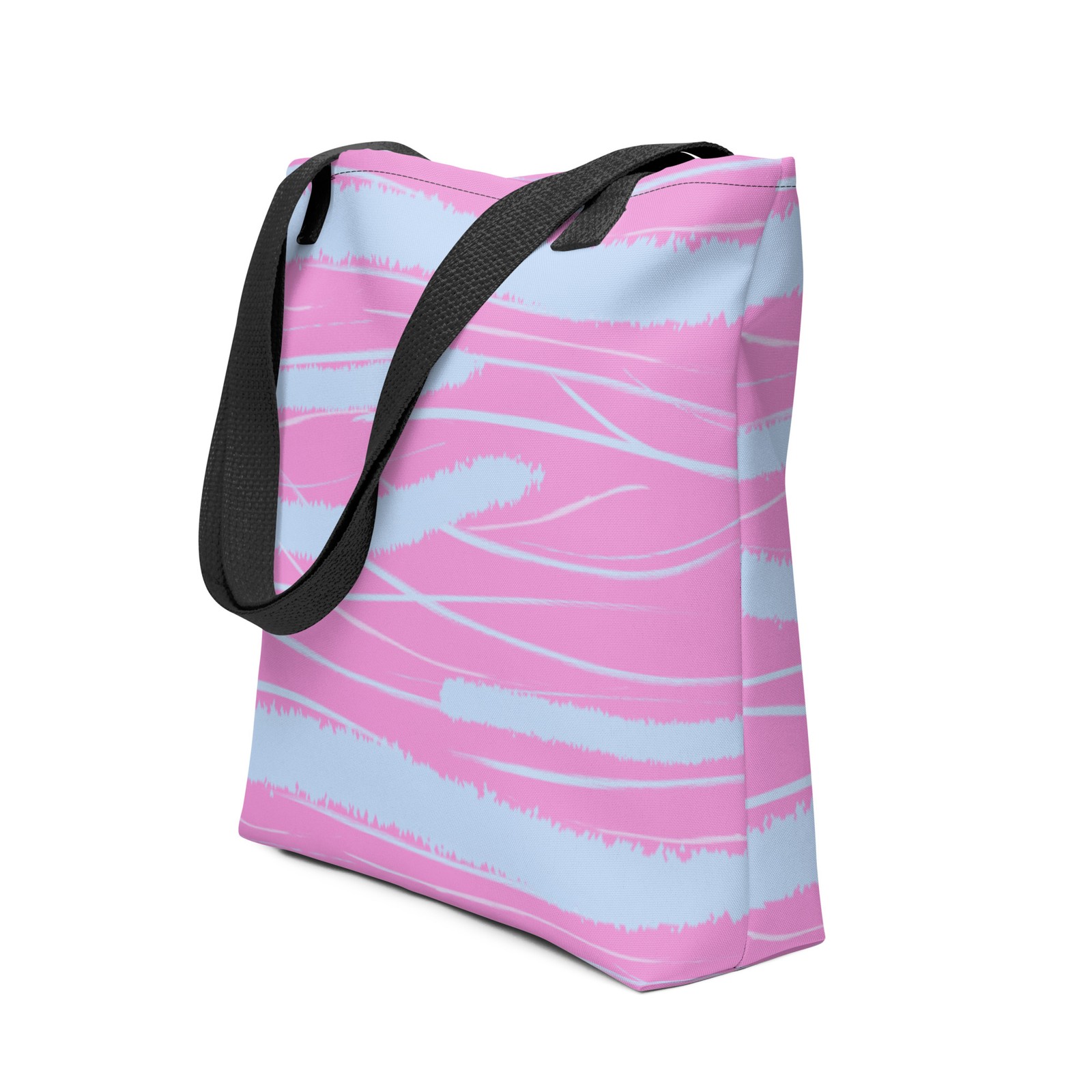 Bag: Trendy Polyester with Natural Cotton Handles