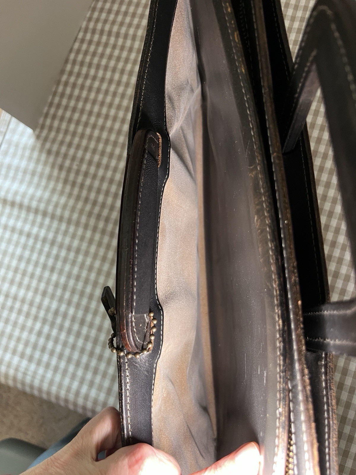 Vintage Schlesinger Brothers Black Leather Briefcase / Portfolio 1970’s-80’s