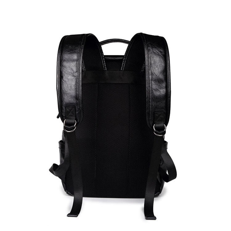 Men’s Leather Shoulder Backpack Travel College Laptop Bag Daypack Sport Bookbags