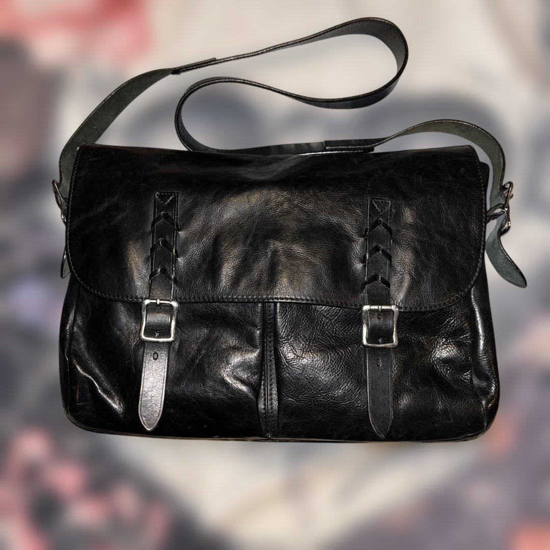 SOMES Saddle Shoulder Bag Leather Unisex Crossbody Used