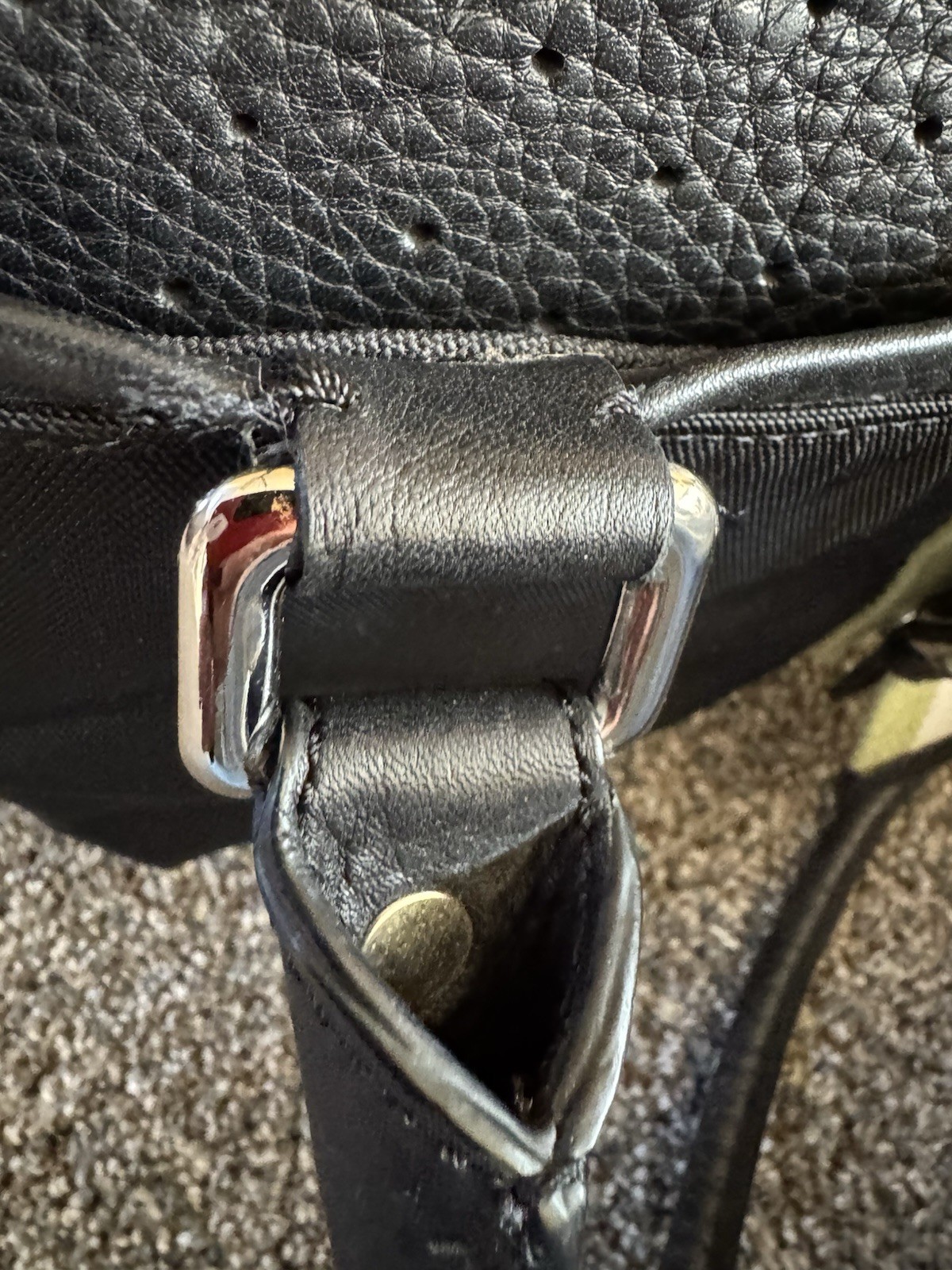 cole haan trinity Leather And Nylon Duffle Bag Vintage Dome Shaped : Clean