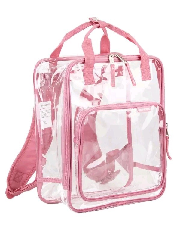 Eastsport Double Handle Stadium Approved Clear Backpack w/Adjustable Straps #NWT