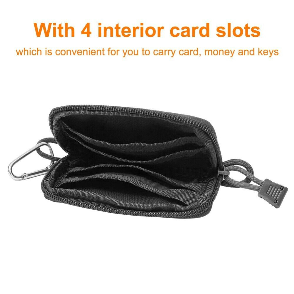 Outdoor Tactical Wallet Bag ID Card Key Holder Money Pouch Tool EDC Waist Bag