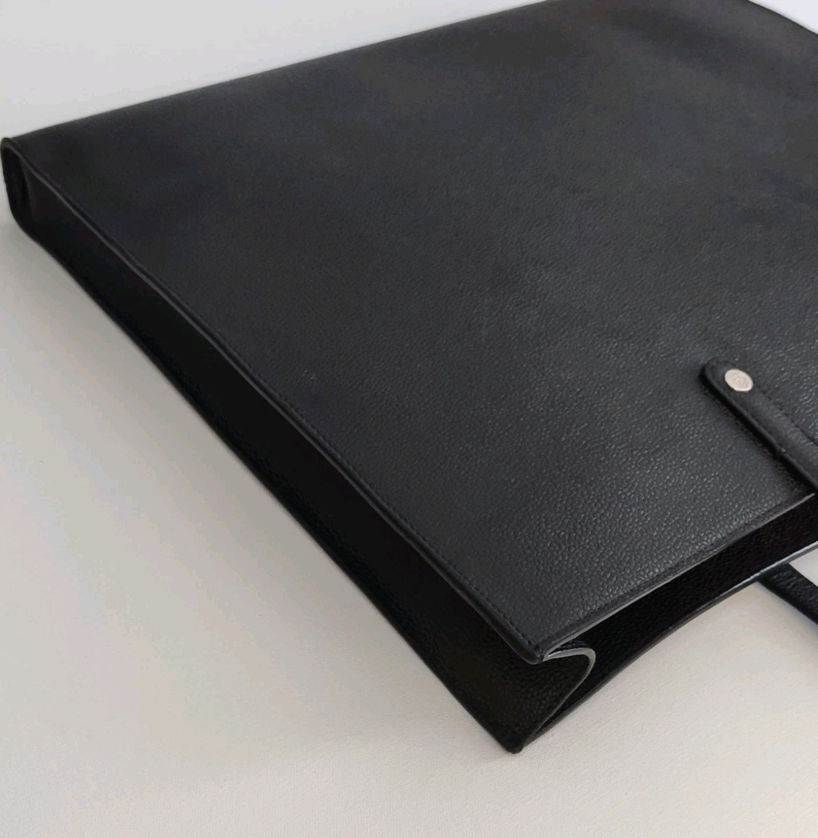 Excellent XL Thom Browne Brooks Brothers Leather Tote Portfolio Bag Black Fleece