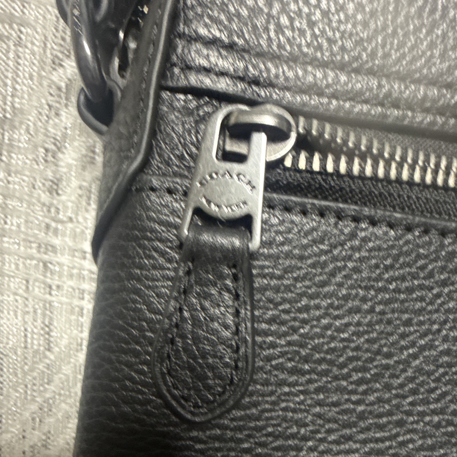 Coach Black Small Crossbody Flight Bag, Zip Closure, Adjustable Strap, Pockets