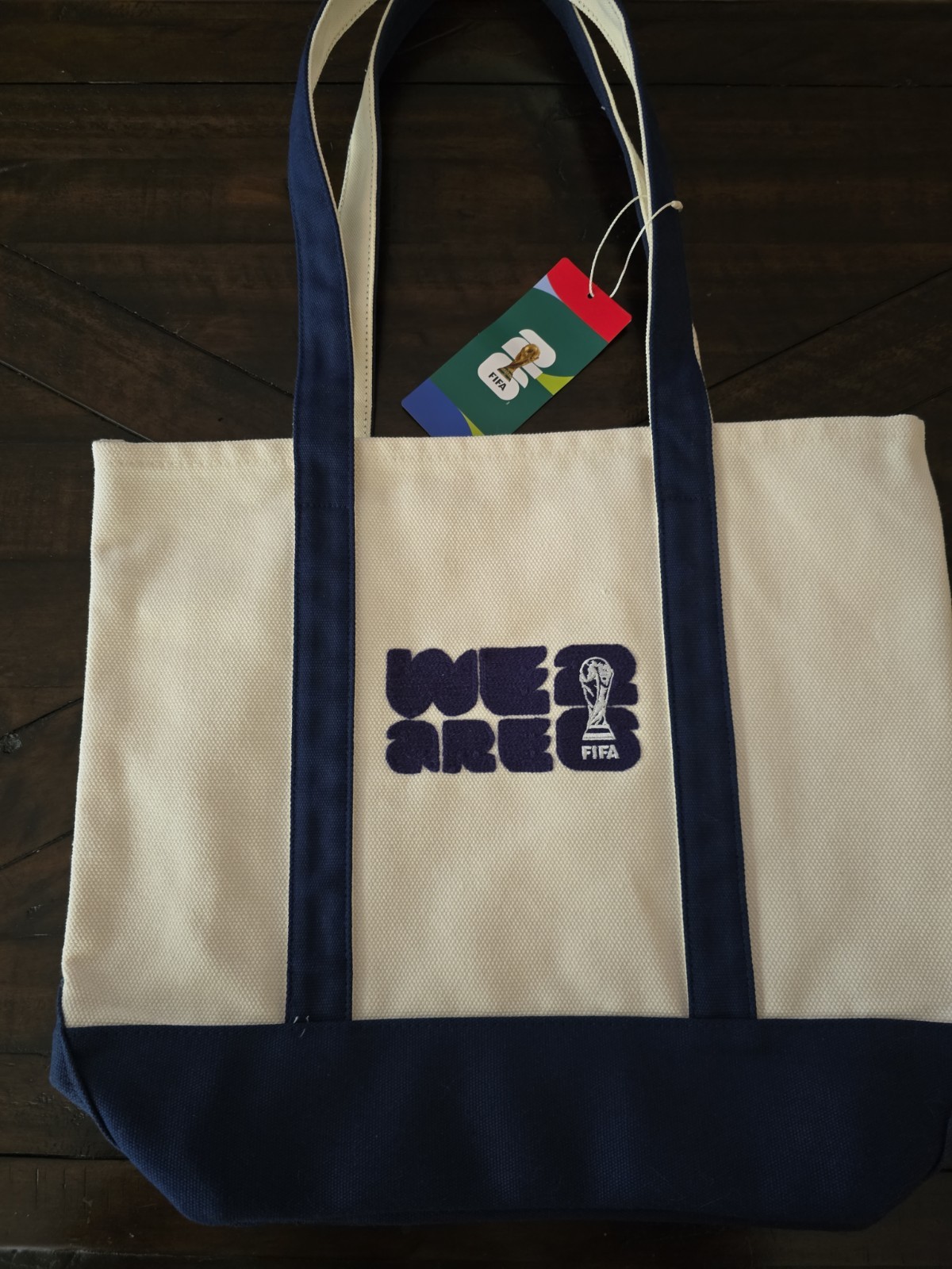 FIFA World Cup 2026 Official Licensed Reusable Canvas Tote Bag Blue Collectible