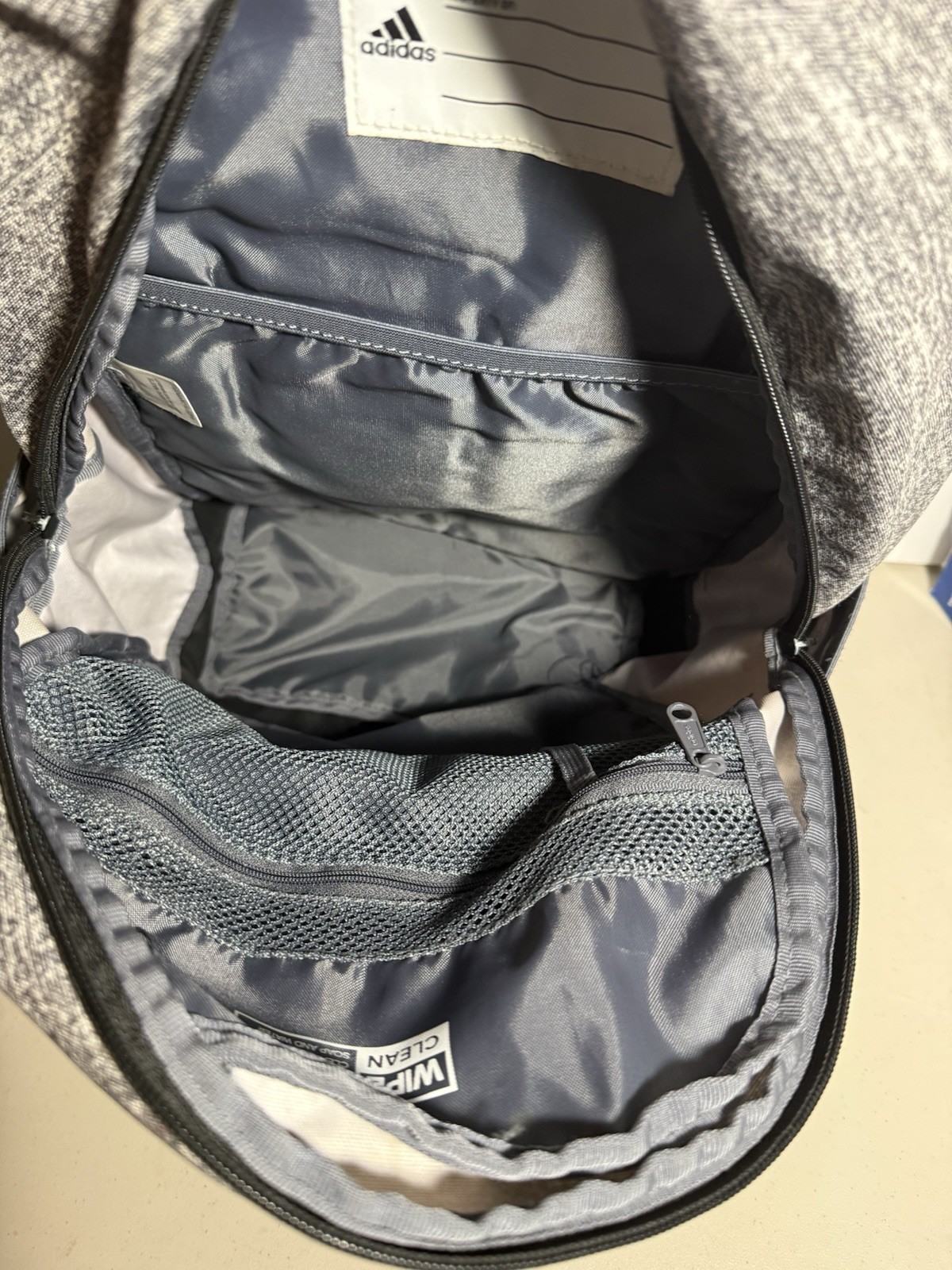 Adidas Classic 3S 4 Backpack Signature 3 Stripes Pockets Black Gray READ