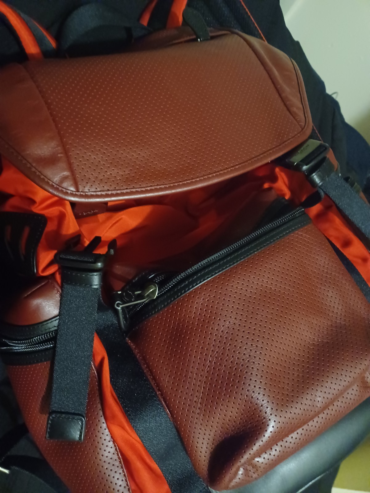 Coach Backpack Leather Mixed Material Rucksack
