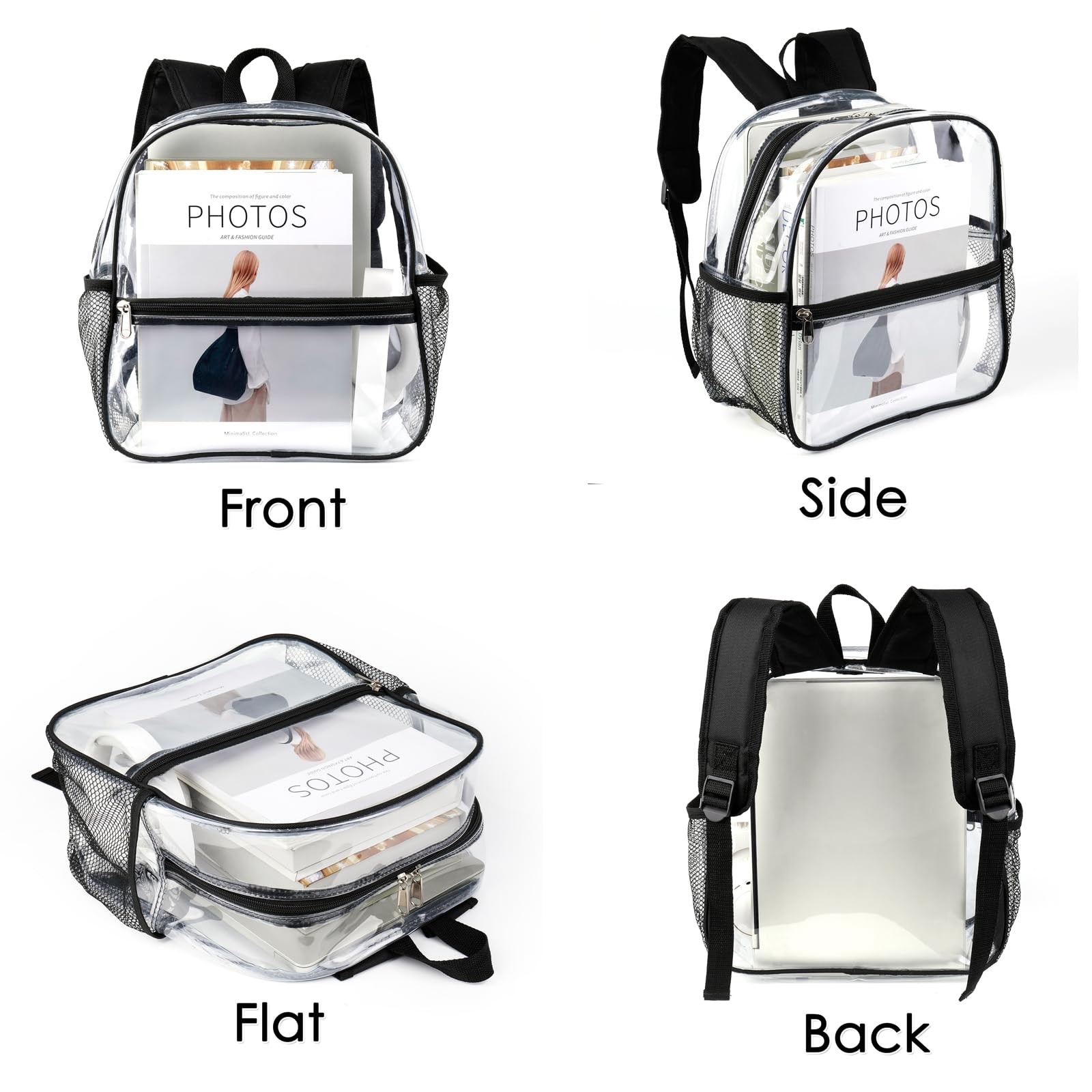 Stadium Approved Clear Backpack 12x6x12 – Mini Clear Bag for Stadium Events, …