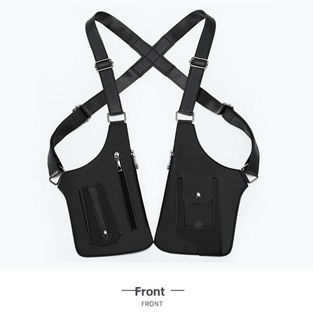 Adjustable Anti-Theft Underarm Shoulder Bag PU Leather Wallet Holster Bag