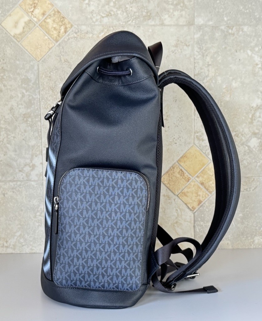 Michael Kors Cooper Large Utility City Backpack MK Dark Navy/Light Sky